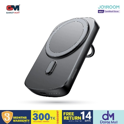 Picture of Joyroom JR-W030 20W 6000mAh Magnetic Wireless Slim Power Bank with Ring Holder- Black Picture of Joyroom JR-W030 20W 6000mAh Magnetic Wireless Slim Power Bank with Ring Holder- Black