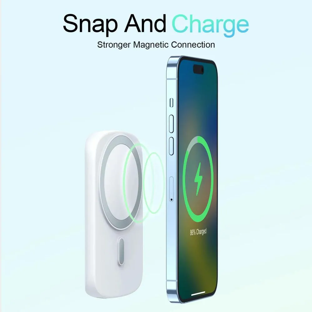 Picture of Joyroom JR-W030 20W 6000mAh Magnetic Wireless Slim Power Bank with Ring Holder- Black Picture of Joyroom JR-W030 20W 6000mAh Magnetic Wireless Slim Power Bank with Ring Holder- Black