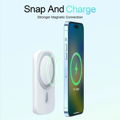 Picture of Joyroom JR-W030 20W 6000mAh Magnetic Wireless Slim Power Bank with Ring Holder- Black Picture of Joyroom JR-W030 20W 6000mAh Magnetic Wireless Slim Power Bank with Ring Holder- Black