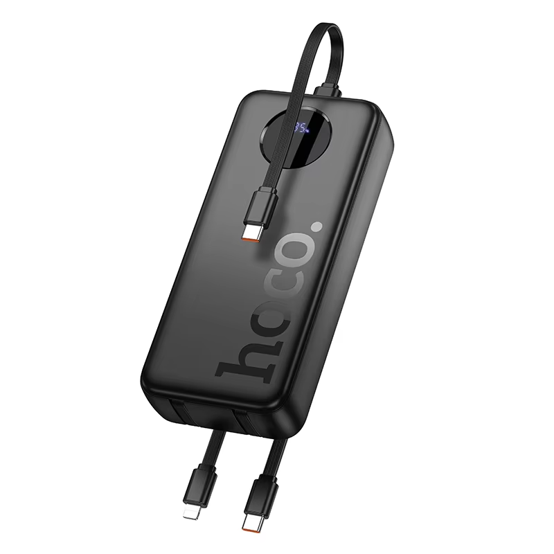 Picture of HOCO J132A 22.5W+PD20W Portable High Capacity Fast Charging  20000mAh Power Bank With 3 Cables - Black
