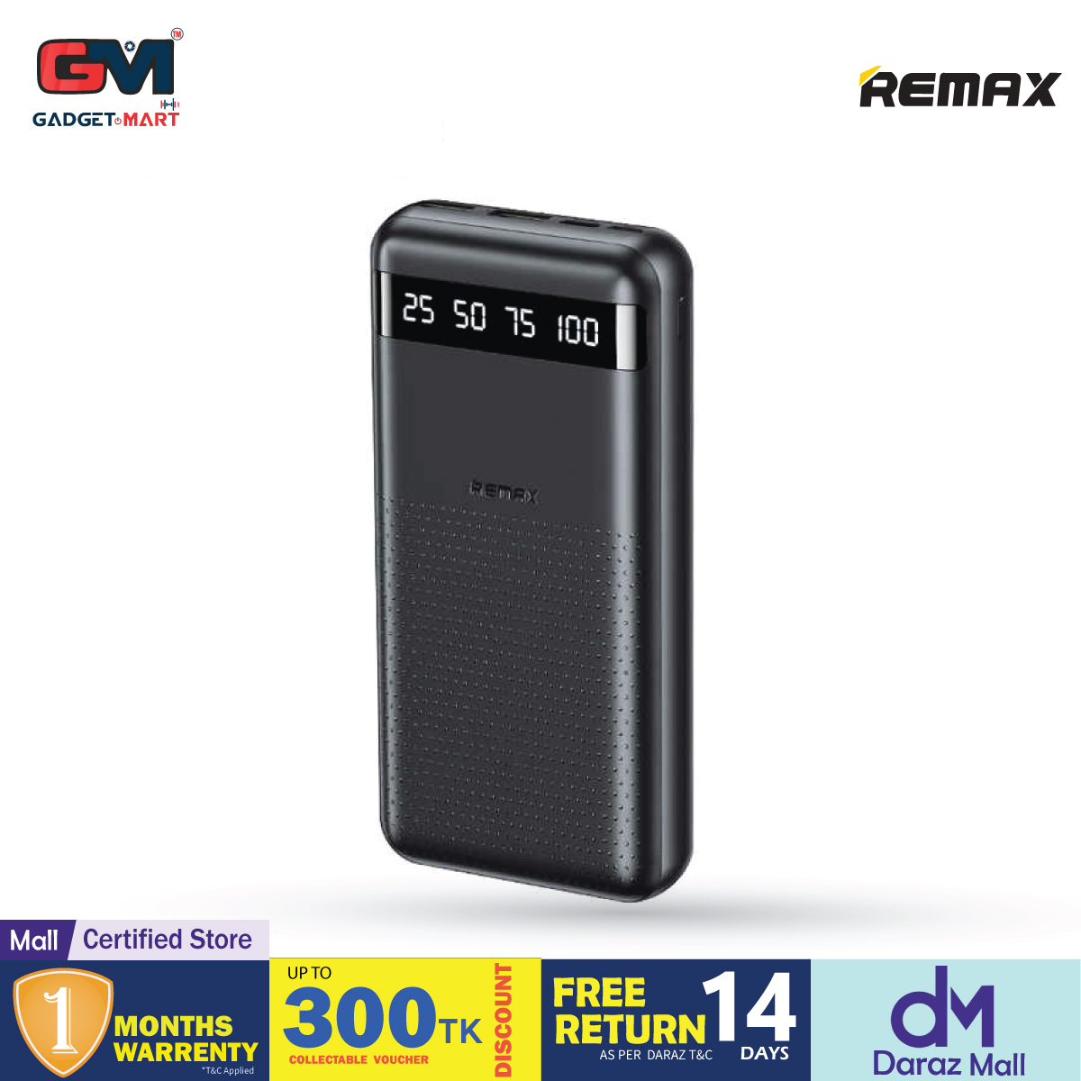 Picture of REMAX RPP-11 Hintom Series 20000mAh Fast Charging Power Bank (2.4A) -Black