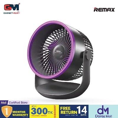 Picture of Remax Fonzyr Series F27 Circulation 1200mAh Rechargable Desktop Fan Portable 360 Rotation Base Desktop/wall-mounted/hook Fan