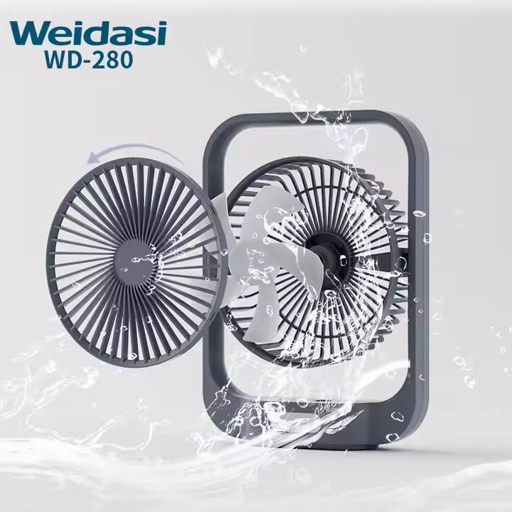 Picture of Weidasi New Small Fan Household Rechargeable C Interface Table Hanging Handheld Hung Ceiling 4 in 1 Multi-function Mini Fan