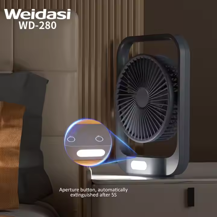 Picture of Weidasi New Small Fan Household Rechargeable C Interface Table Hanging Handheld Hung Ceiling 4 in 1 Multi-function Mini Fan