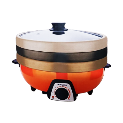 Picture of Miyako With Double Pot, Removable non-stick pan, Automatic cooking and warming system MC-550T (5.5 LTR) Miyako 3 Pot Multi cooker, Electric Curry Cooker