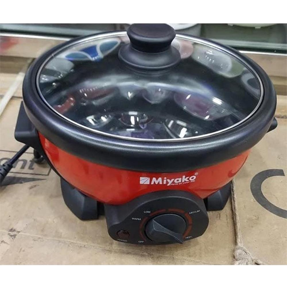 Picture of Miyako Double Pot Multi cooker, Electric Curry Cooker With Double Pot, Removable non-stick pan, Automatic cooking and warming system MC-500D (5.5 LTR)