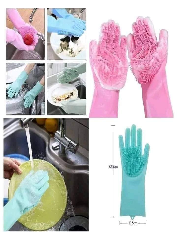 Picture of Kitchen Magic Silicon Hand Gloves || Dog, Cats Shower Hand Gloves