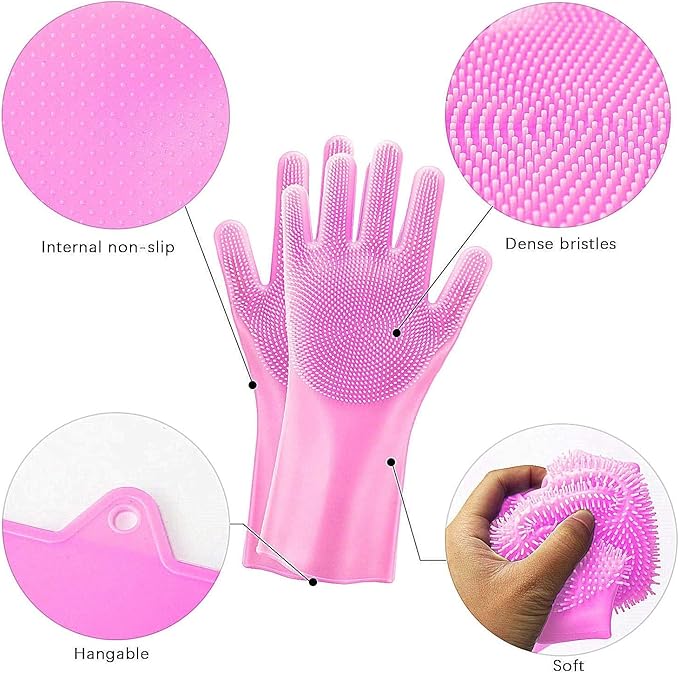 Picture of Kitchen Magic Silicon Hand Gloves || Dog, Cats Shower Hand Gloves