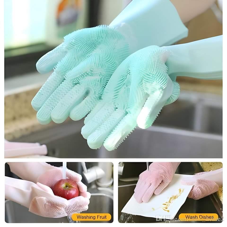 Picture of Kitchen Magic Silicon Hand Gloves || Dog, Cats Shower Hand Gloves
