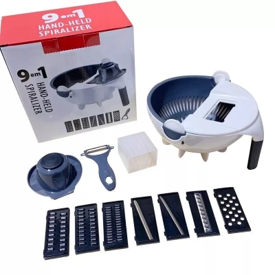 Picture of Magic Multifunction Vegetable Cutter with Drain Basket Kitchen Vegetable Fruit Chopper Grater
