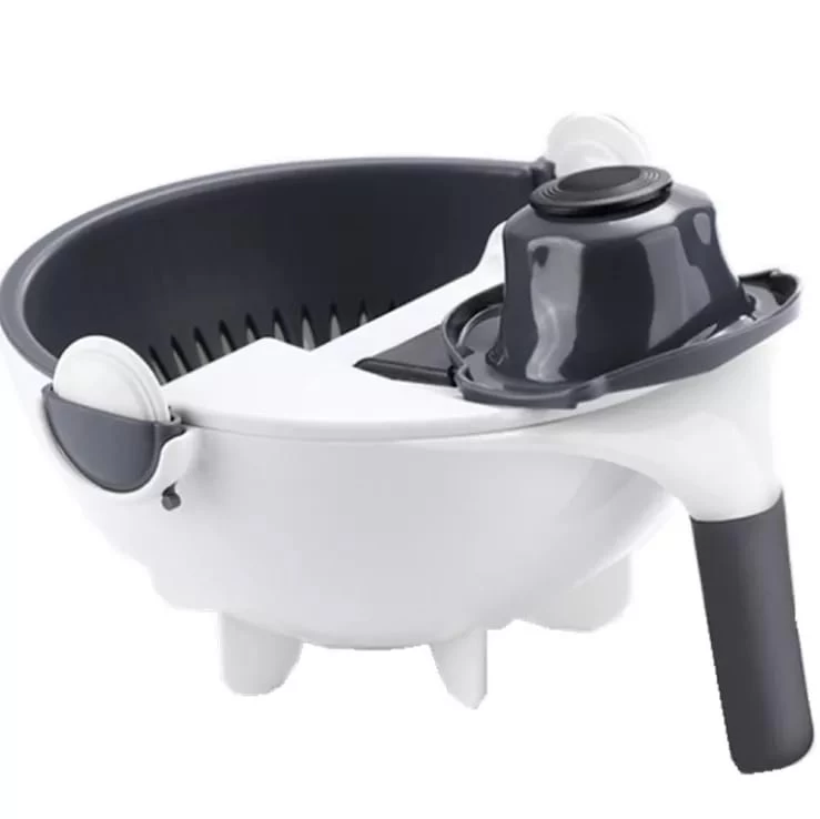 Picture of Magic Multifunction Vegetable Cutter with Drain Basket Kitchen Vegetable Fruit Chopper Grater