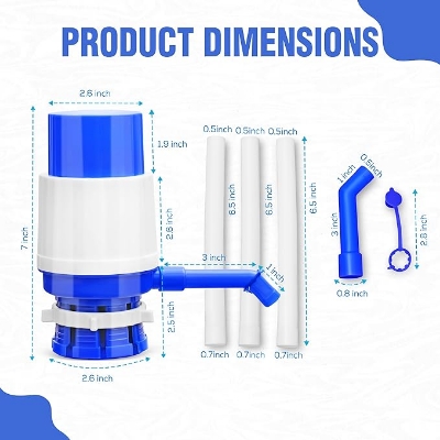 Picture of Manual Water Dispenser Pump For 20 Liter Bottle Can Easy Portable Hand Press Dispenser Pump For Universal 2-5 Gallon Bottle Can