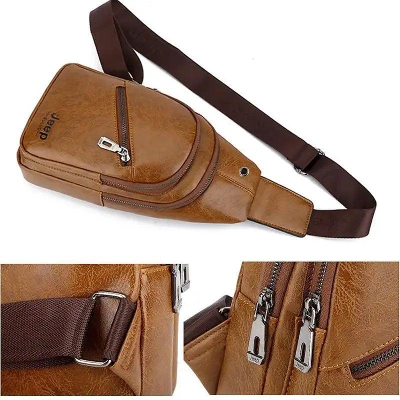 Picture of Crossbody Jeep Messenger Bag With Shoulder Belt - Cross Body Bag