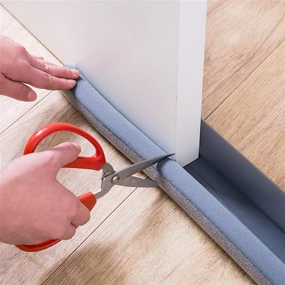 Picture of Door Draft and Dust Stopper Door Air Stopper Door Bottom Sealing Strip, Weather Stripping Noise Blocker Window Breeze Blocker Adjustable Door Draft Blocker