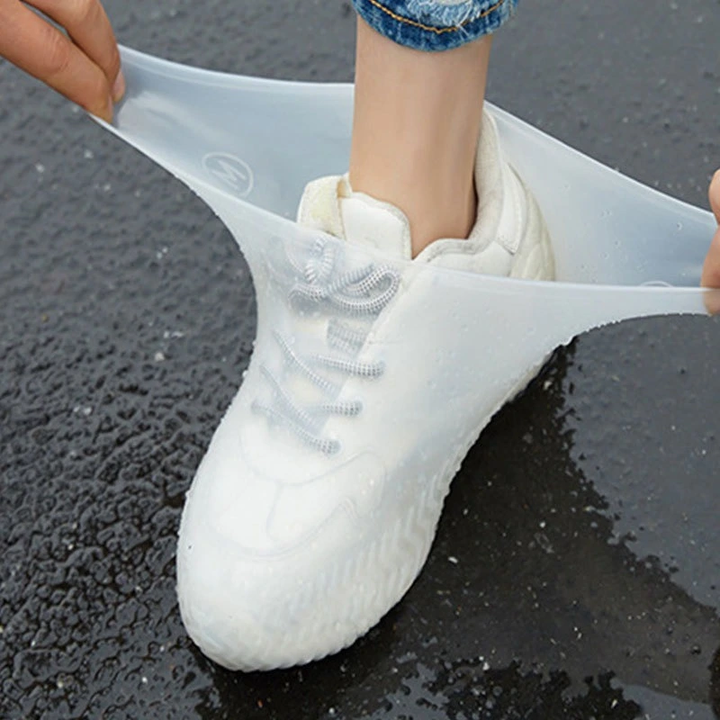 Picture of Waterproof Silicone Shoe Covers Reusable Non-Slip Wear-Resistant Rain Shoe Covers Protector Anti-Slip Boot For Outdoor Rainy Day