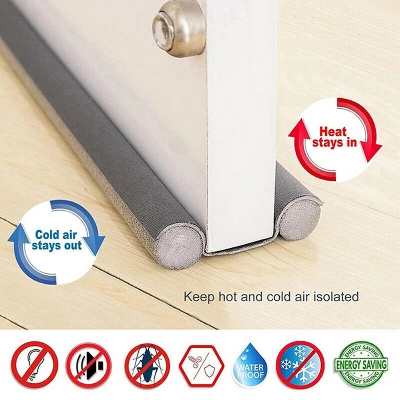 Picture of 93cm Waterproof Seal Strip Draught Excluder Stopper Door Bottom Guard Double Silicone Rubber Seal Dustproof Soundproof || versiegelung, draft excluder, weather stripping, bottom door, door foam, silicon draft strip, bobs burgers