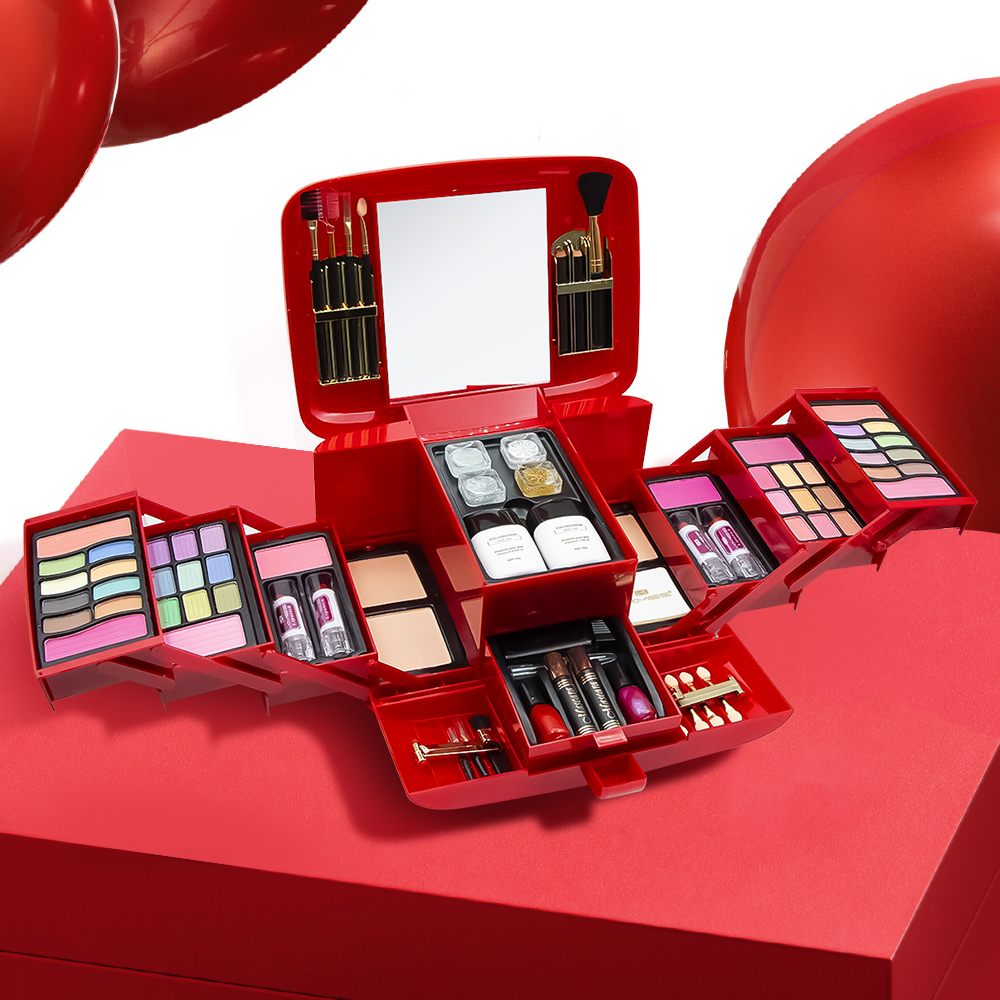 Picture of Big Size Long Lasting Bridal Professional Waterproof Complete Bridal Makeover Makeup Kit with Makeup Brush Set || Full Professional Makeup Set Box Cosmetics For Women