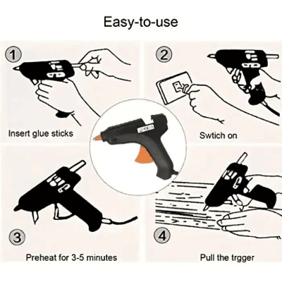 Picture of Hot Melt Glue Gun Kit for Quick Repairs with Free 02 Glue Sticks