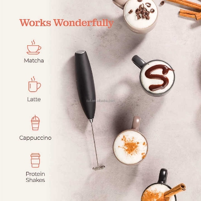 Picture of Portable Automatic Battery Operated Egg Beater Powerful Whisk Handheld Foam Maker Blender Mini Electric Milk Frother For Coffee