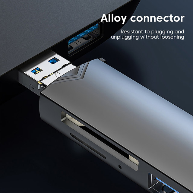 Picture of 6 in 1 Card Reader | OTG Type C SD TF Card Reader 6 in 1 USB 3.0 Micro USB Flash Drive Adapter 5Gbps High Speed Transfer