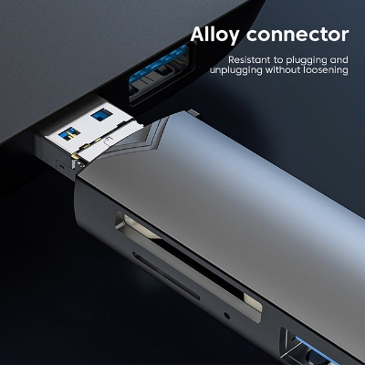 Picture of 6 in 1 Card Reader | OTG Type C SD TF Card Reader 6 in 1 USB 3.0 Micro USB Flash Drive Adapter 5Gbps High Speed Transfer