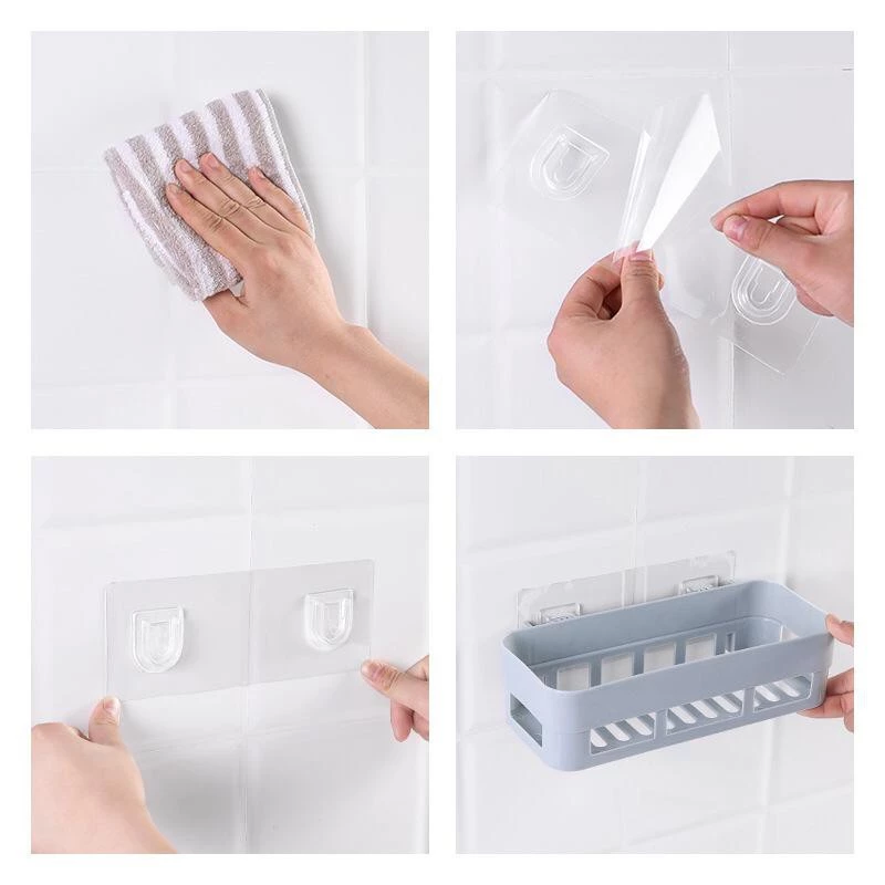 Picture of 2Pcs Kitchen Bathroom Organizer Shelves Wall Hanger