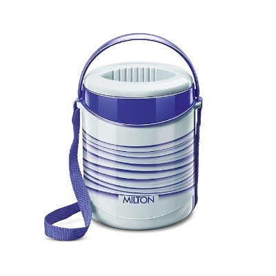 Picture of Milton 3 Liyar Tiffin Box - Insulated, Hot & Cold Leak-Proof Lunch Box for Office, College, Picnic, Blue