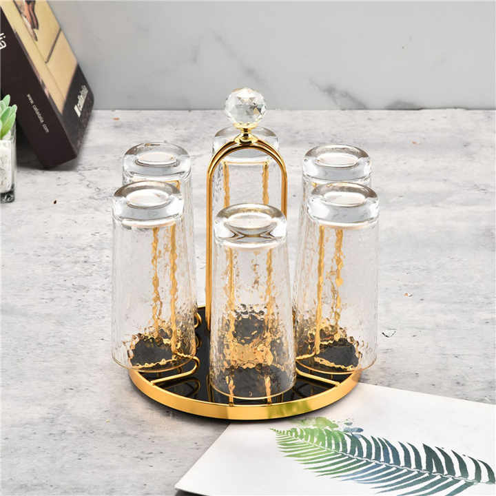 Picture of Cup Drying Rack With Drain Tray Hooks Cup Organizer for GlassesTumbler Kitchen Rack Stand
