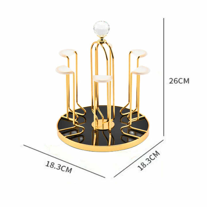 Picture of Cup Drying Rack With Drain Tray Hooks Cup Organizer for GlassesTumbler Kitchen Rack Stand