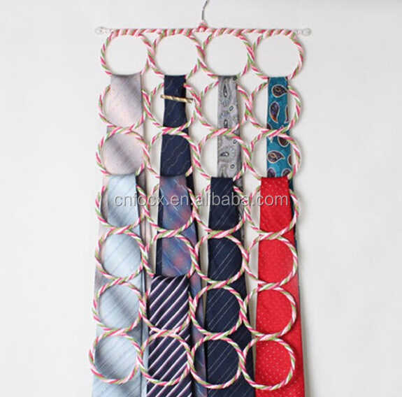 Picture of Scarf Shawl Scarves Holder Foldable Tie Belt Hook Organizer Rattan Weave Hanger Wardrobe Storage Holder Display Rack , Clothing Organizer , Rings scarf Hanger, Hijab Hanger for Women