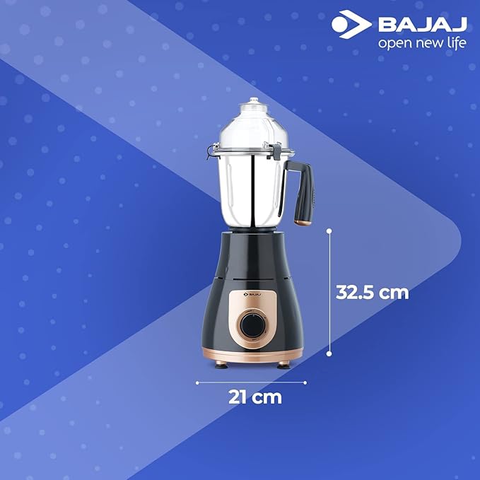 Picture of Bajaj GX-3701 750W Mixer Grinder | Nutri-Pro Feature | 3 Jars | Multi-Functional Blades