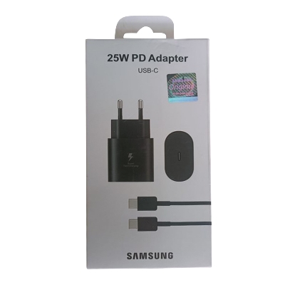 Picture of Samsung 25W Super Fast Original USB Type-C Charger Power Adapter for Galaxy PD Charging (2 Pin)