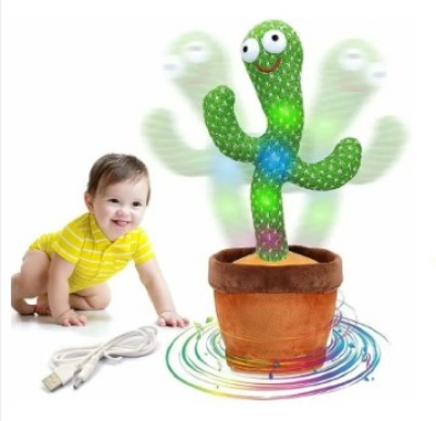 Picture of Dancing Cactus Talking Cactus Stuffed Plush Toy Electronic Toy with Song Plush Cactus Potted Toy Early Education Toy for Kids