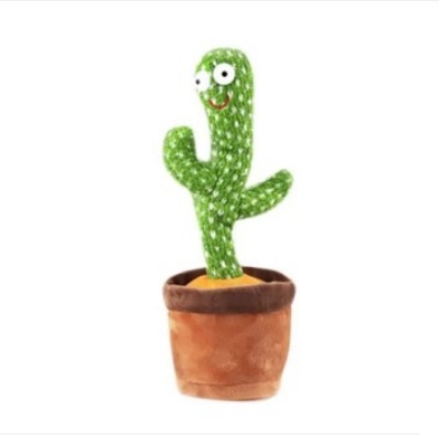 Picture of Dancing Cactus Talking Cactus Stuffed Plush Toy Electronic Toy with Song Plush Cactus Potted Toy Early Education Toy for Kids