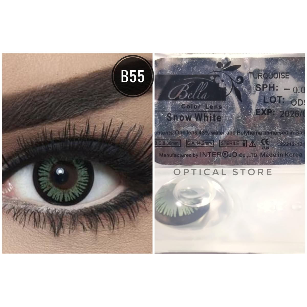 Picture of Bella Gray Snow White Color Contact Lens With Kit Box. Bella Snow White Series #swgray