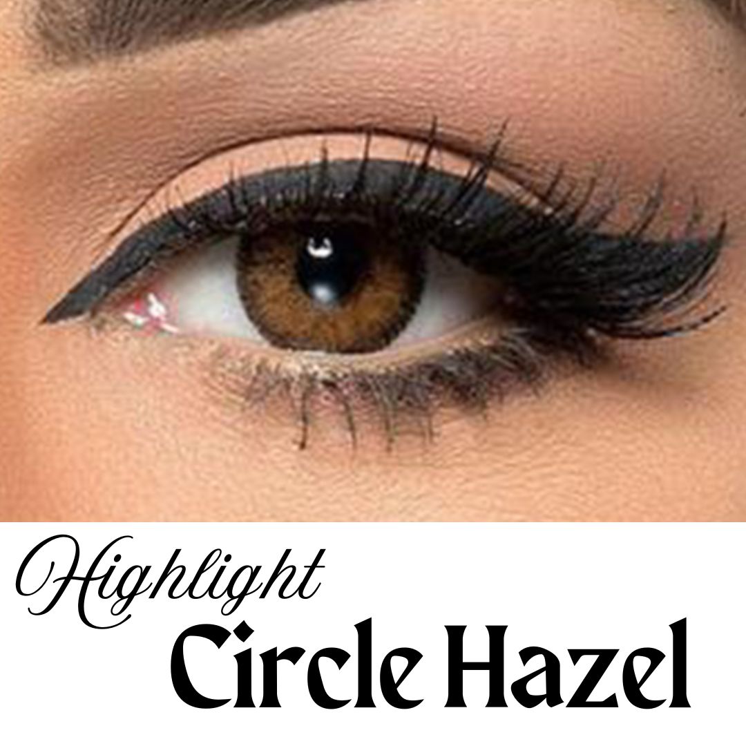 Picture of Bella Circle Hazel Highlight Color Contact Lens with Kit Box. Bella Highlight Series. #circlehazel