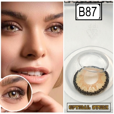 Picture of Bella Circle Hazel Highlight Color Contact Lens with Kit Box. Bella Highlight Series. #circlehazel