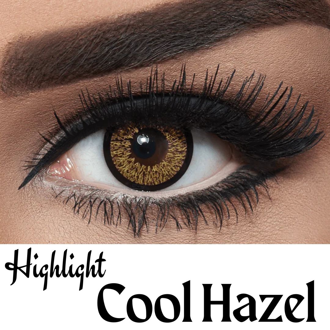 Picture of Bella Cool Hazel Highlight Color Contact lens.with Kit Box.Bella Highlight Series. #cool.ha.zel