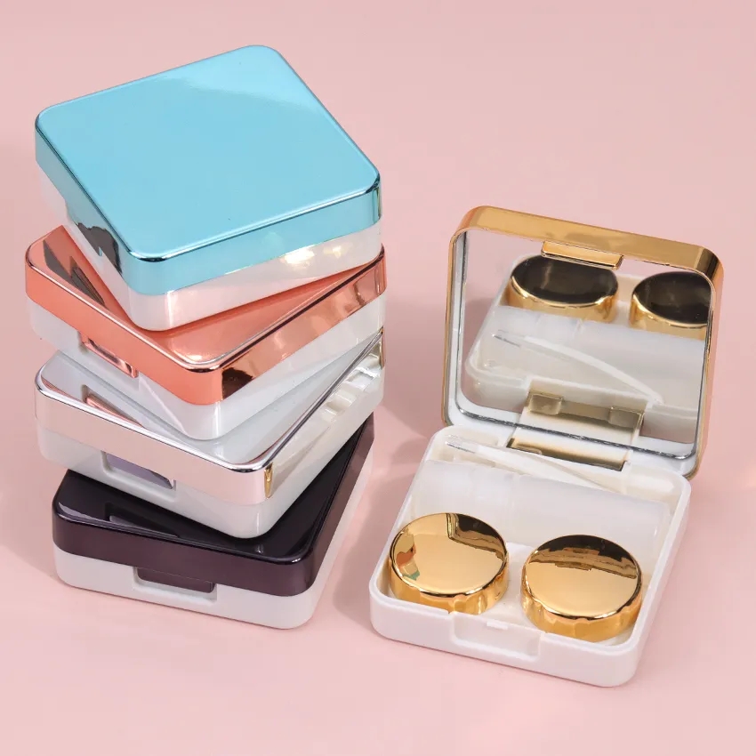 Picture of MIRROR Eyekan Portable Plastic Fashion Travel Contact Lens Case Set Glasses Wearing Tools K1520