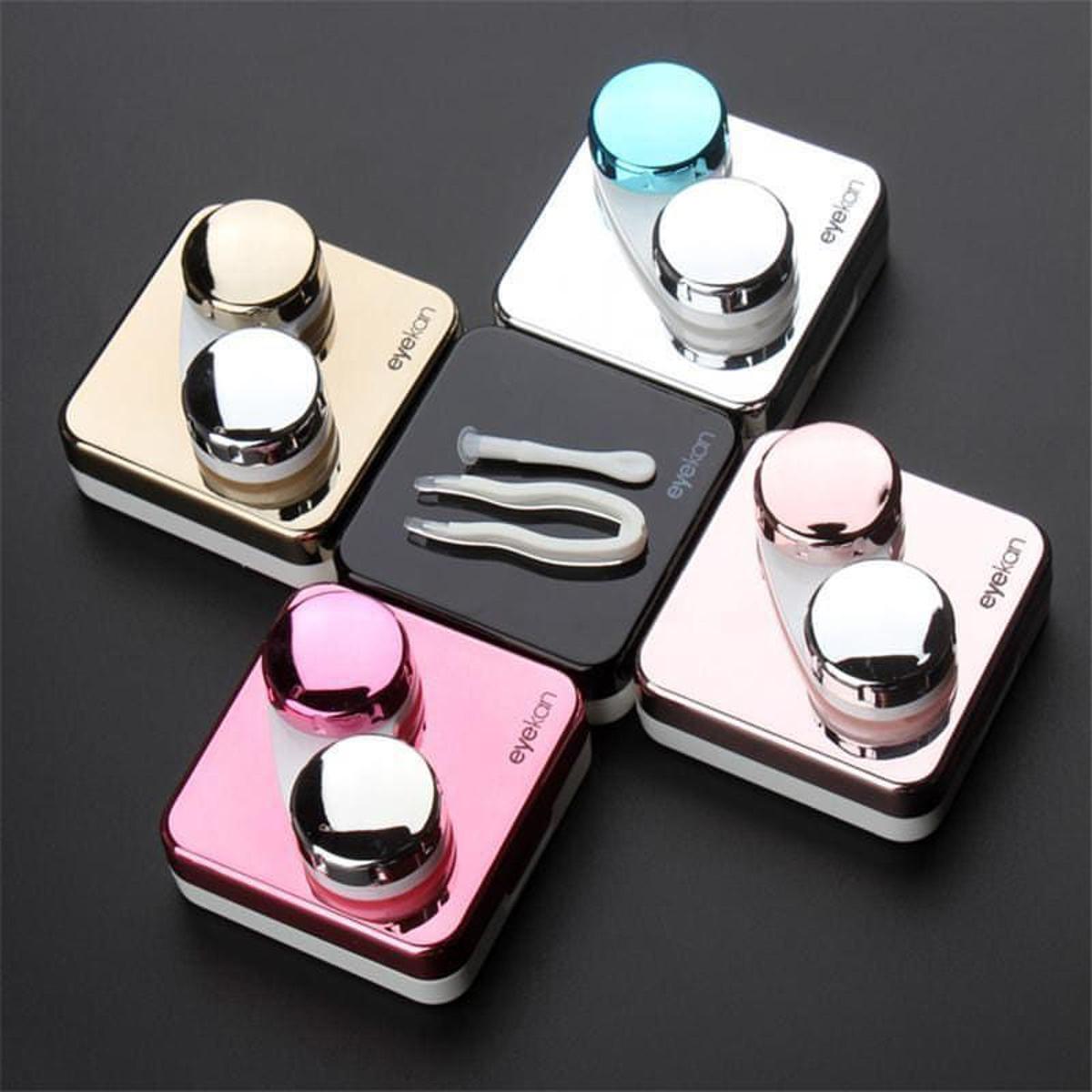 Picture of MIRROR Eyekan Portable Plastic Fashion Travel Contact Lens Case Set Glasses Wearing Tools K1520