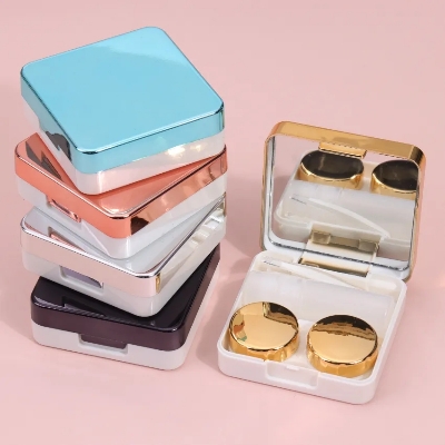 Picture of MIRROR Eyekan Portable Plastic Fashion Travel Contact Lens Case Set Glasses Wearing Tools K1520