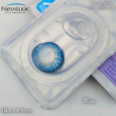 Picture of Freshlook Blue (Plano & Power)Color Contact Lens with kit box.1 pair Freshlook Colorblends Color contact lens For Eyemakeup/eyefashion. Freshlook Colorblensds Series #Blue