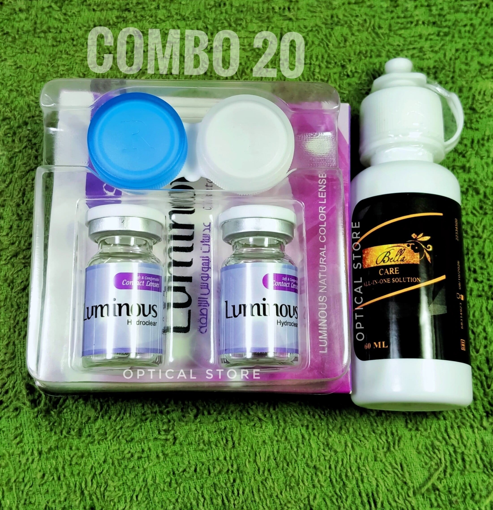 Picture of Luminous Lazord Color contact lens With 150 ml Solution Water and Kit Box(Combo Set). Luminous Color Contact Lens. #luminouslazord