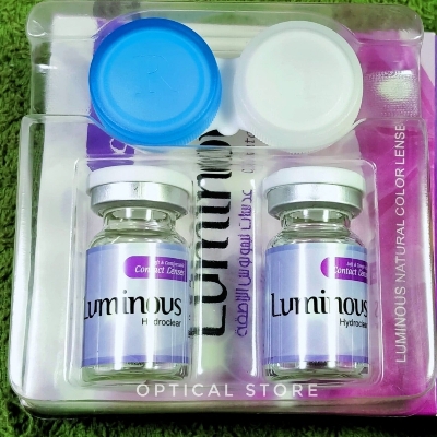 Picture of Luminous Color Contact Lens  Combo SetFor Eye Fashion and makeup Cosmetics. Luminous Color Contact Lens With 120 Ml  solution. #luminous