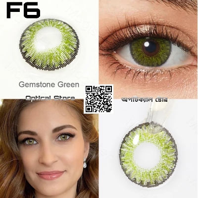 Picture of Freshlook Gemstone Green Color Contact Lens with kit box.1 pair Freshlook Colorblends Color contact lens For Eyemakeup/eyefashion. Frehlook Colorblensds Series #gemstonegreen.