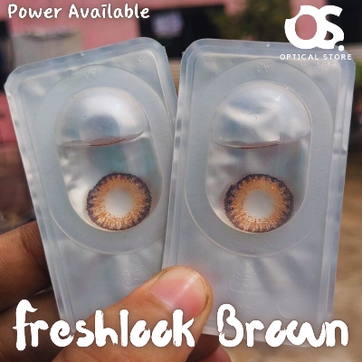 Picture of Freshlook Brown (Plano & Power)Color Contact Lens with kit box.1 pair Freshlook Colorblends Color contact lens For Eyemakeup/eyefashion. Frehlook Colorblensds Series #Brown.