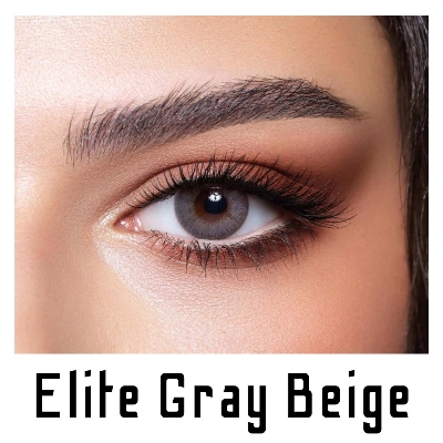 Picture of Bella Gray Beige Color Contact Lens with Regular Kit Box. For men,women/Unisex. Bella Elite Series. #gray.beige
