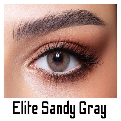 Picture of Bella Sandy Gray Color Contact Lens with Regular Kit Box. For men,women/Unisex. Bella Elite Series. #sandy.gray