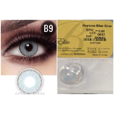 Picture of Bella Horizon Blue Gray Color Contact Lens with Regular Kit Box. For men,women/Unisex. Bella Elite Series. #horizon.Blue..Gray