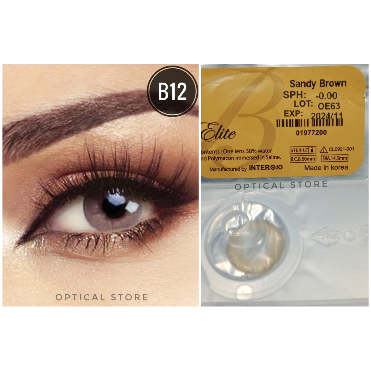 Picture of Bella Sandy Brown Elite Color Contact Lens with Regular Kit Box. For men,women/Unisex. Bella Elite Series. #sandy.Brown